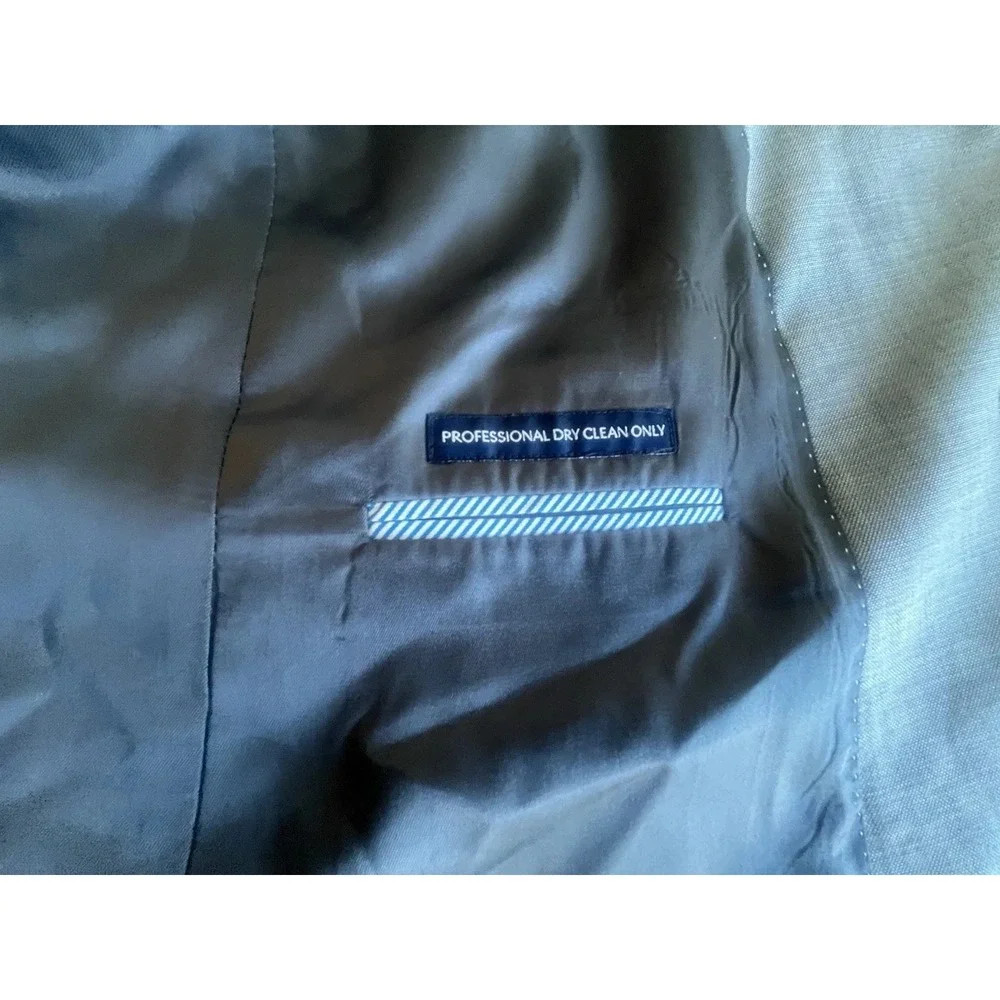 Tommy Hilfiger‎ Blazer Jacket Coat RN 47338 Light Gray Sz 44L 100% Wool